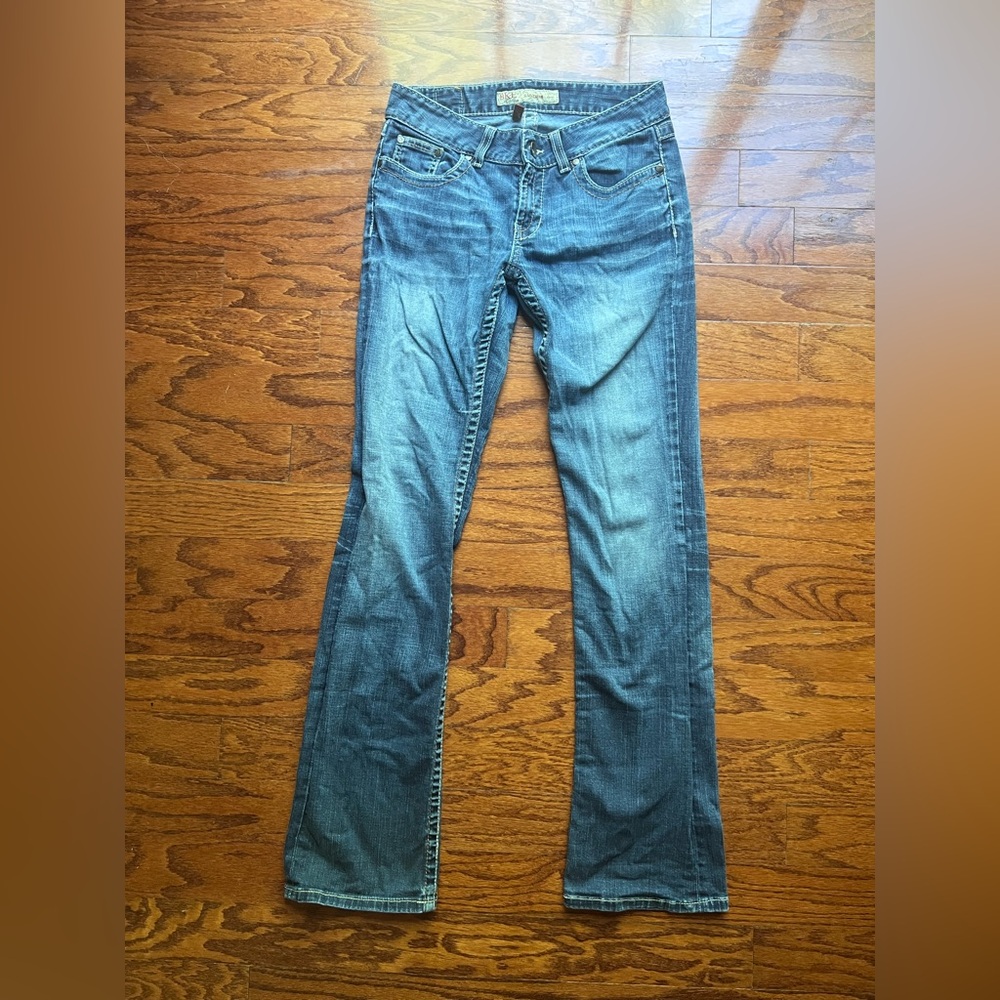 BKE Women's Mid-Blue Flare Jeans